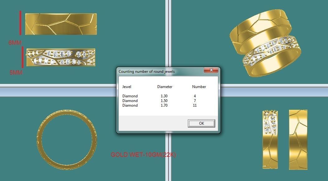 couple band engravieng 3D print model_5