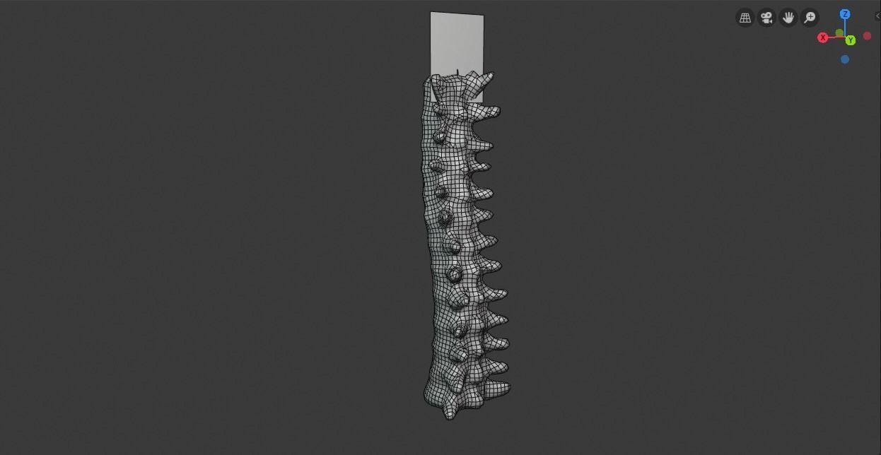 Bone Candle Low-poly 3D model_12