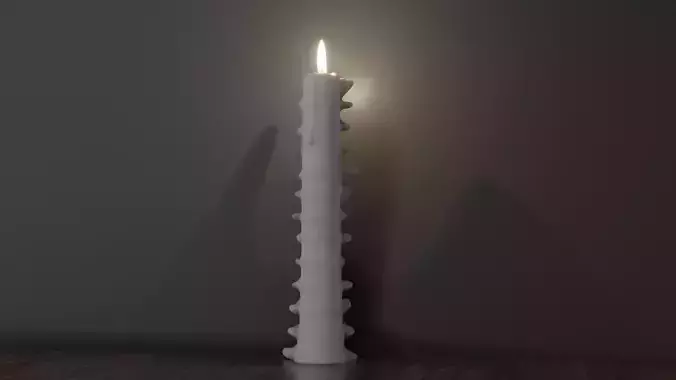 Bone Candle Low-poly 3D model