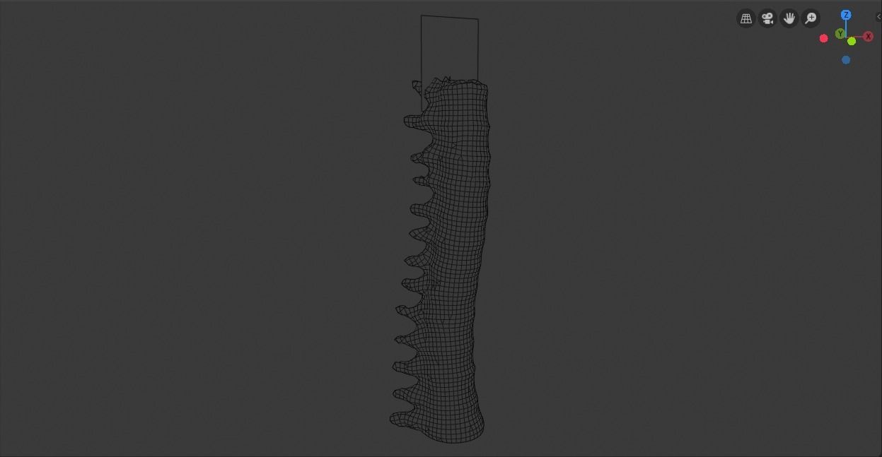 Bone Candle Low-poly 3D model_15