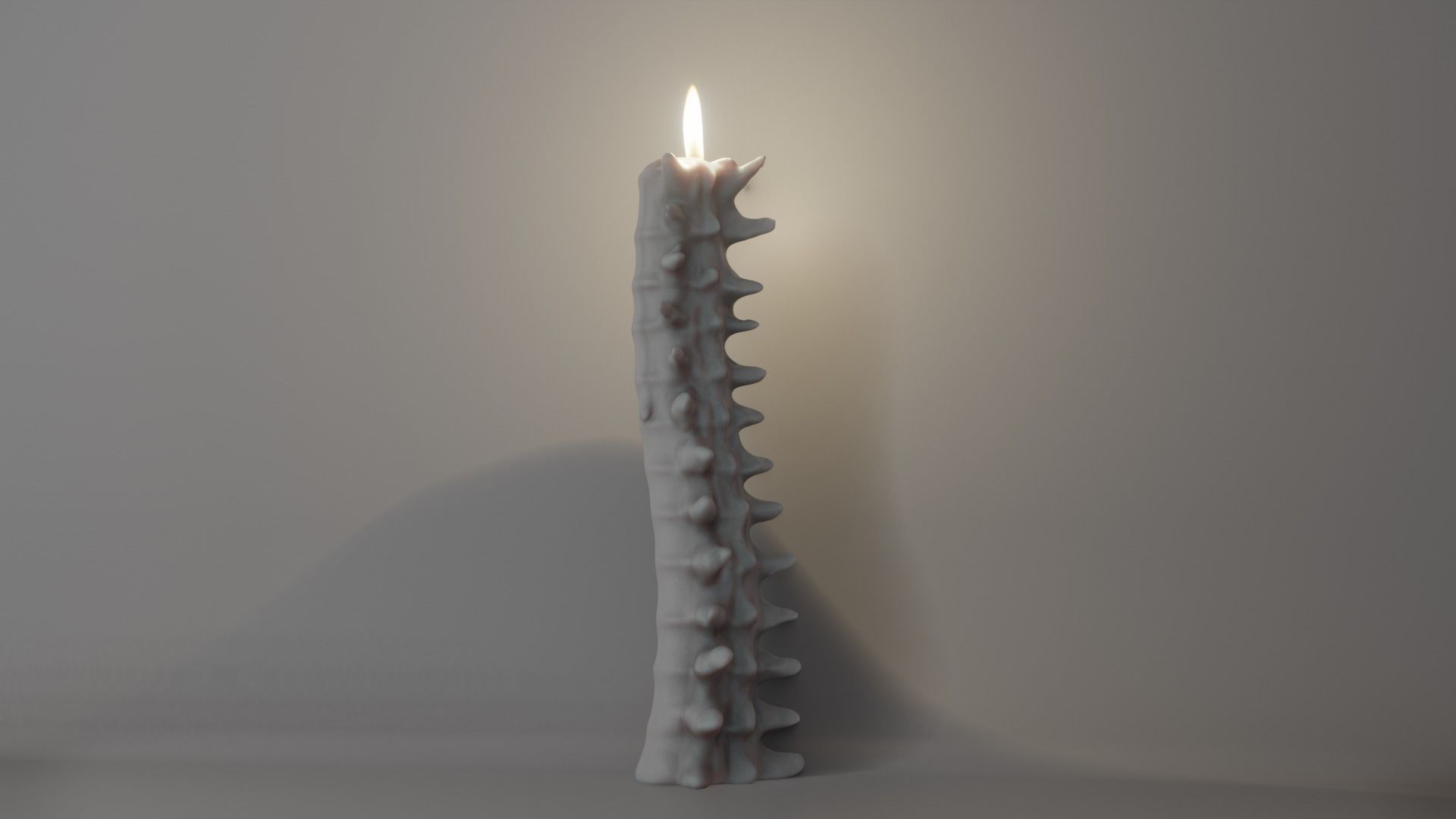 Bone Candle Low-poly 3D model_6