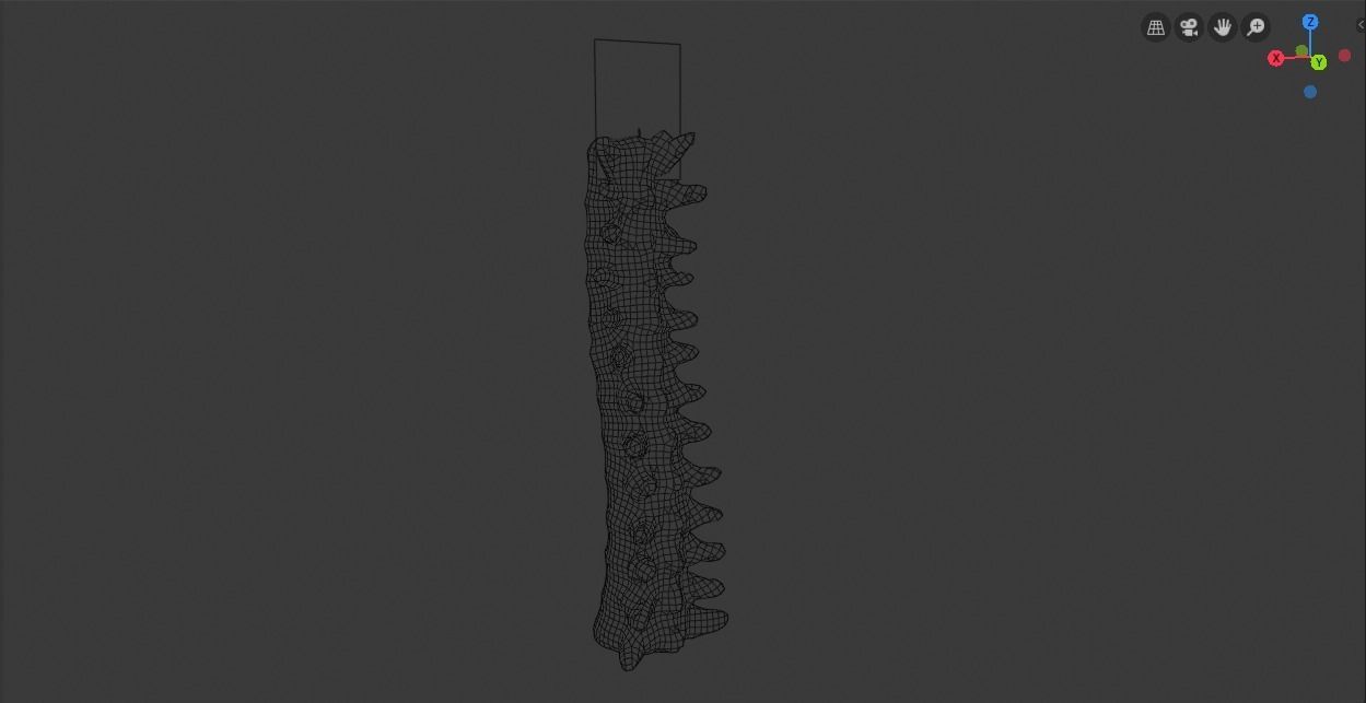 Bone Candle Low-poly 3D model_13