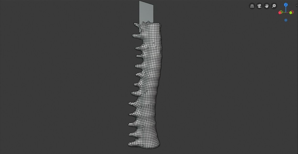 Bone Candle Low-poly 3D model_10