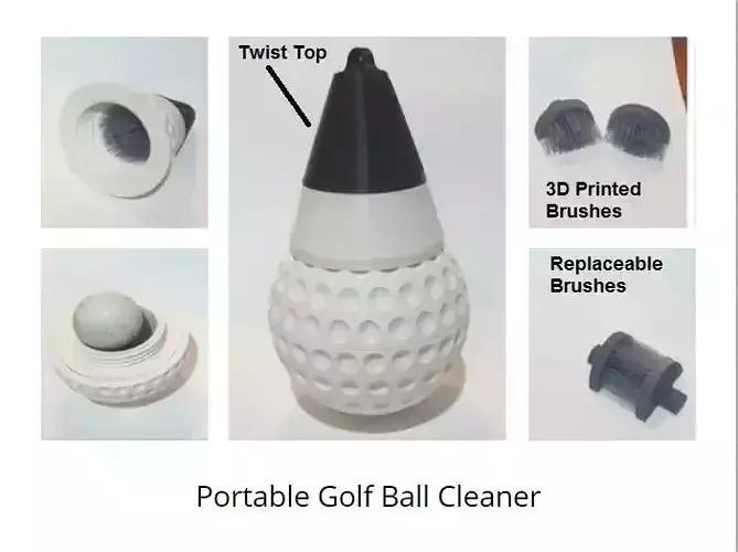 Portable Golf Ball Washer 3D print model