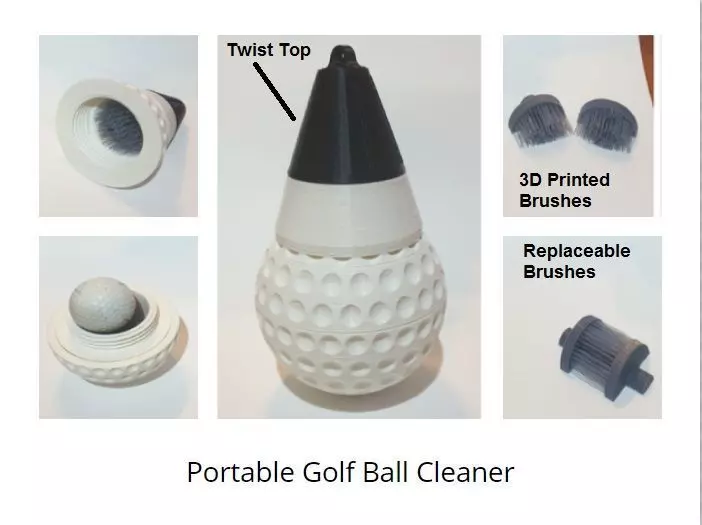 Portable Golf Ball Washer 3D print model_0