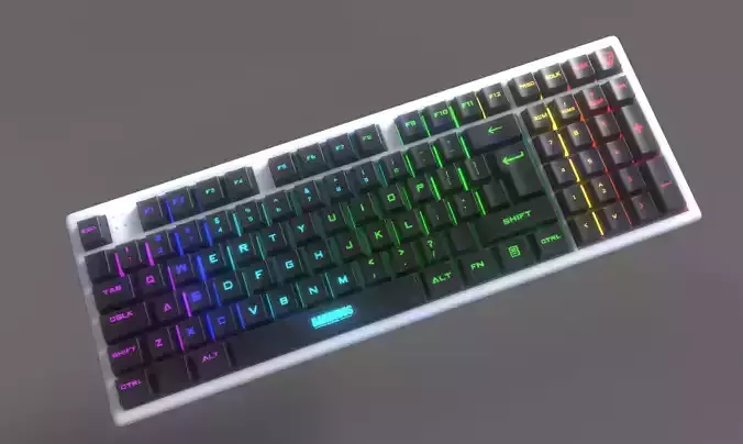 3D Keyboard with Emmesive Lights