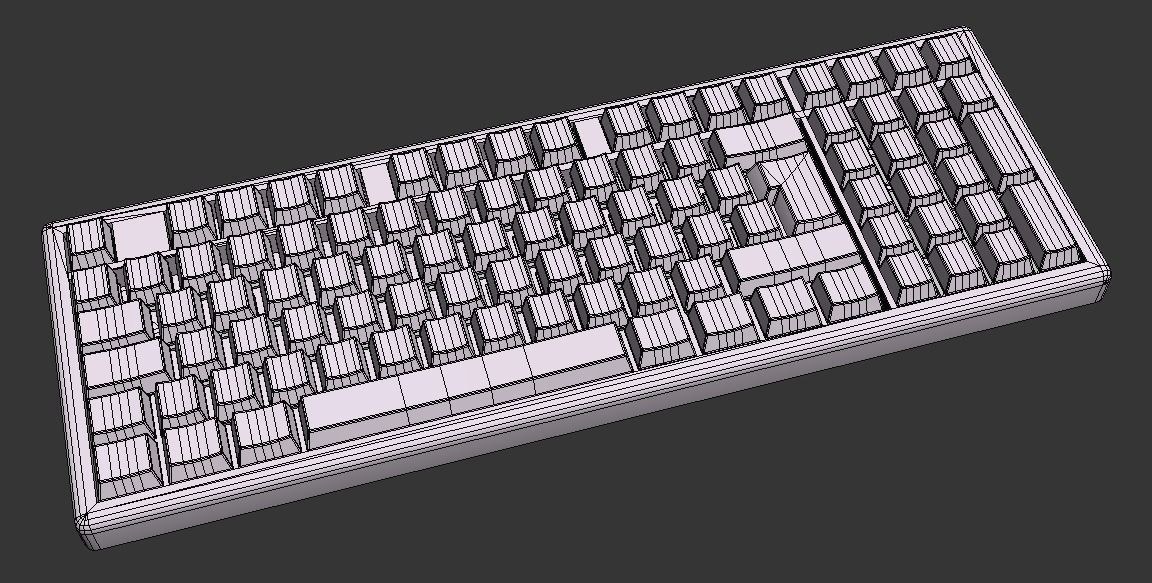 3D Keyboard with Emmesive Lights Low-poly 3D model_1