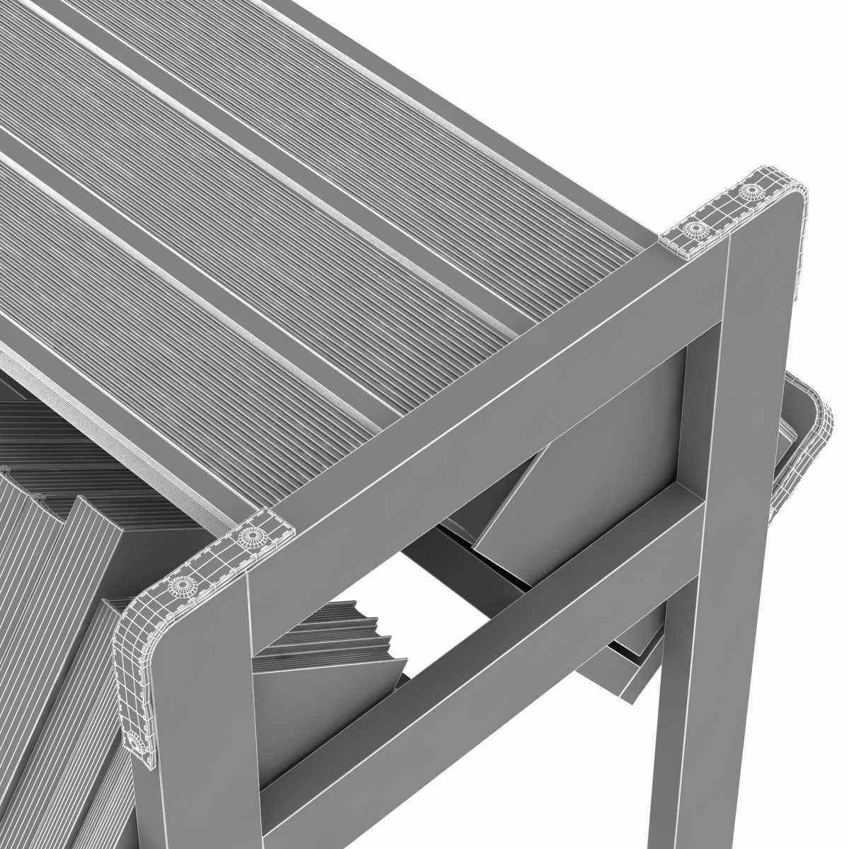 Jacques Adnet Bookshelf 3d model 3D model_9