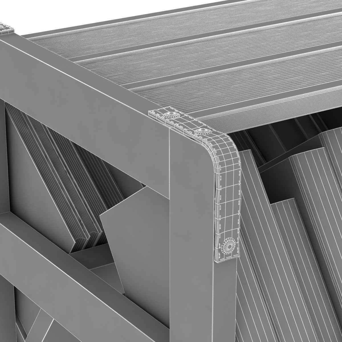 Jacques Adnet Bookshelf 3d model 3D model_7