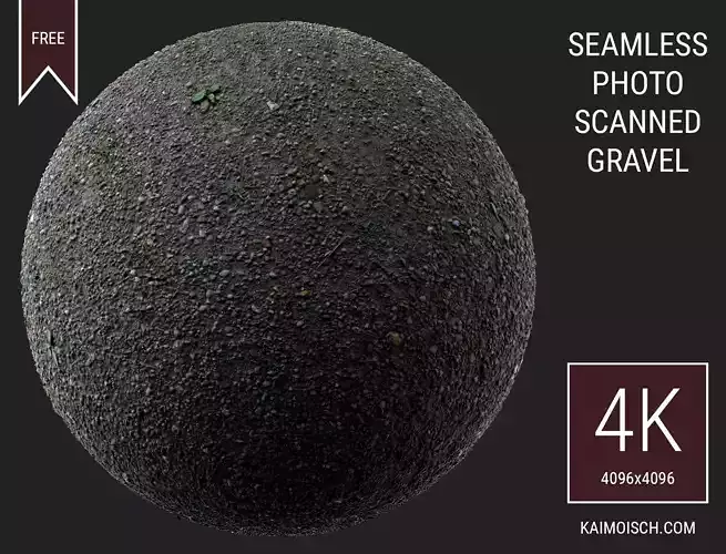 3D Scanned Seamless Gravel Texture