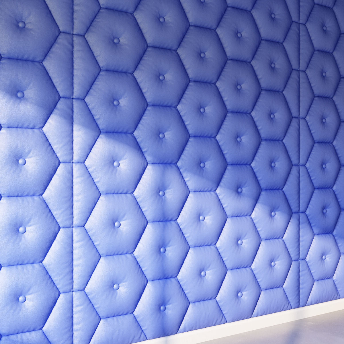 Decorative blue wall panel 3D model_1