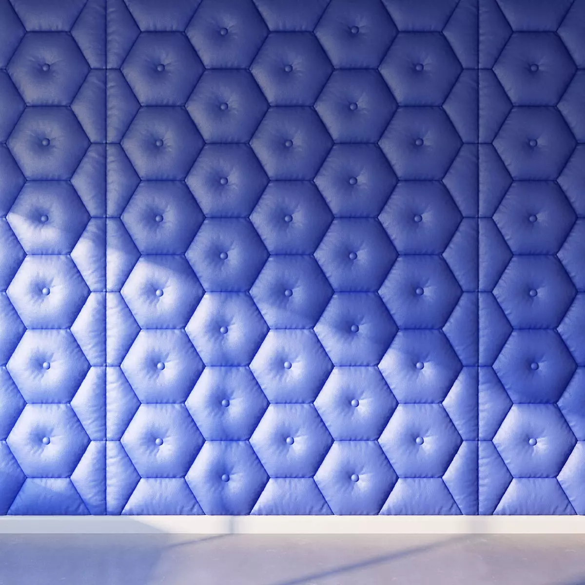 Decorative blue wall panel 3D model_0