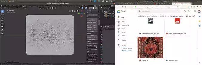 high poly carpet sculpted for 3D printing  3D print model