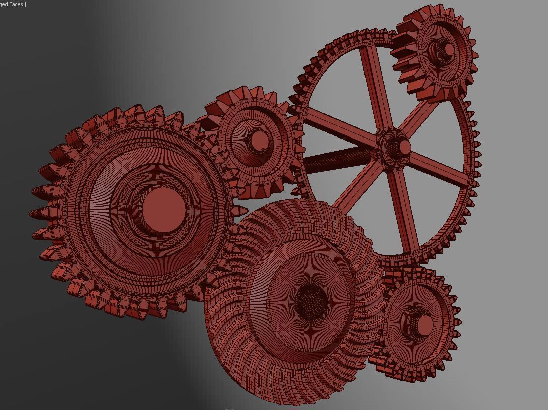 Gear mechanism v1 3D model_3