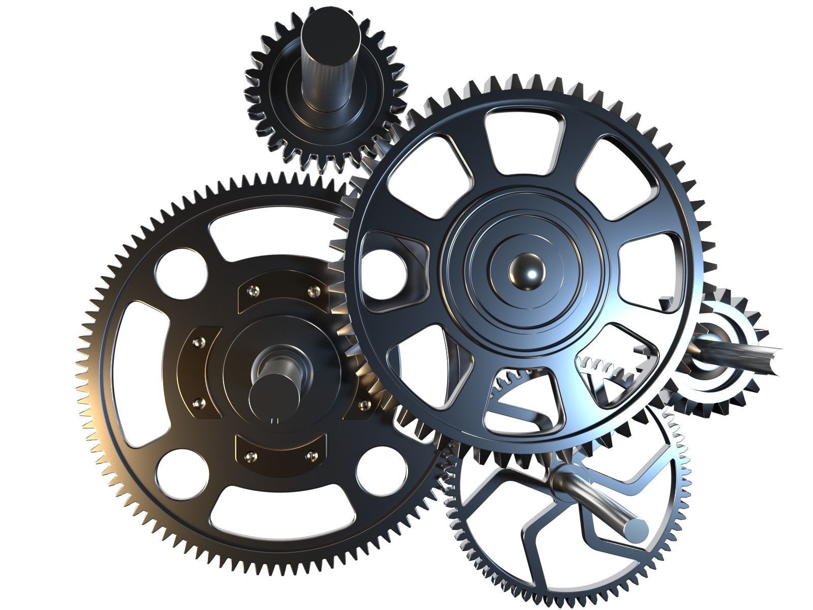 Gear mechanism v2 3D model_9