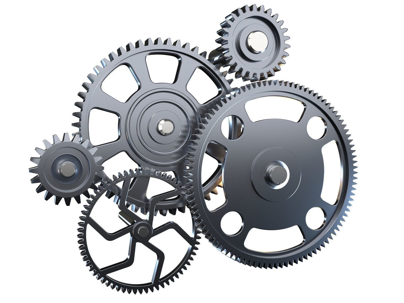 Gear mechanism v2 3D model_1