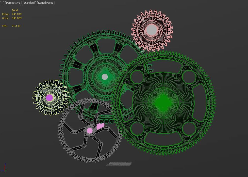 Gear mechanism v2 3D model_10