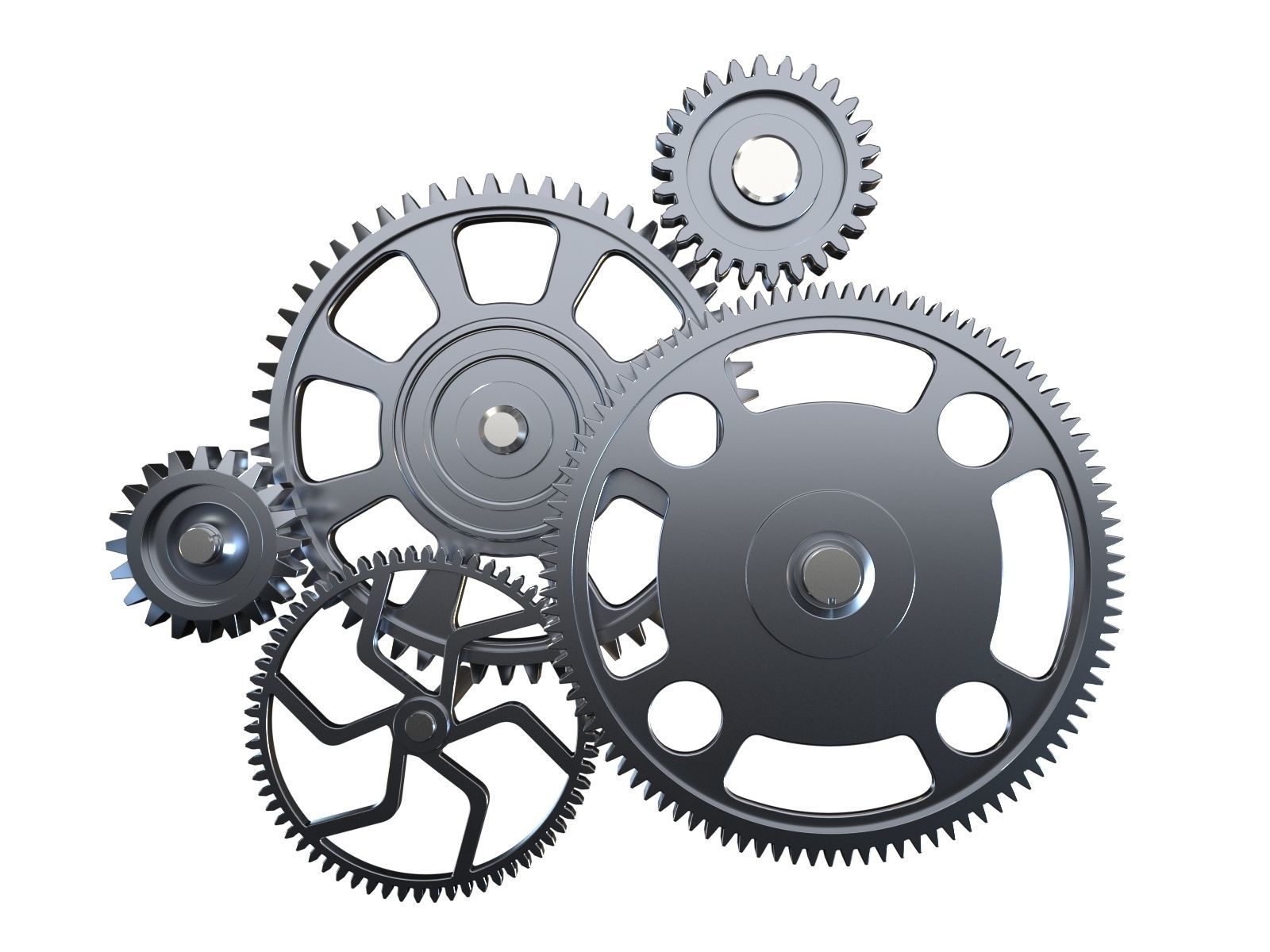 Gear mechanism v2 3D model_2