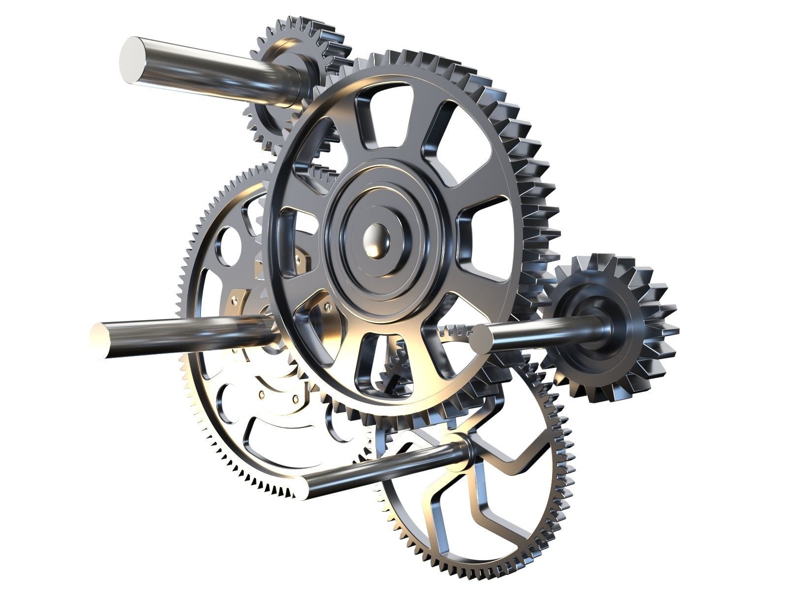 Gear mechanism v2 3D model_13