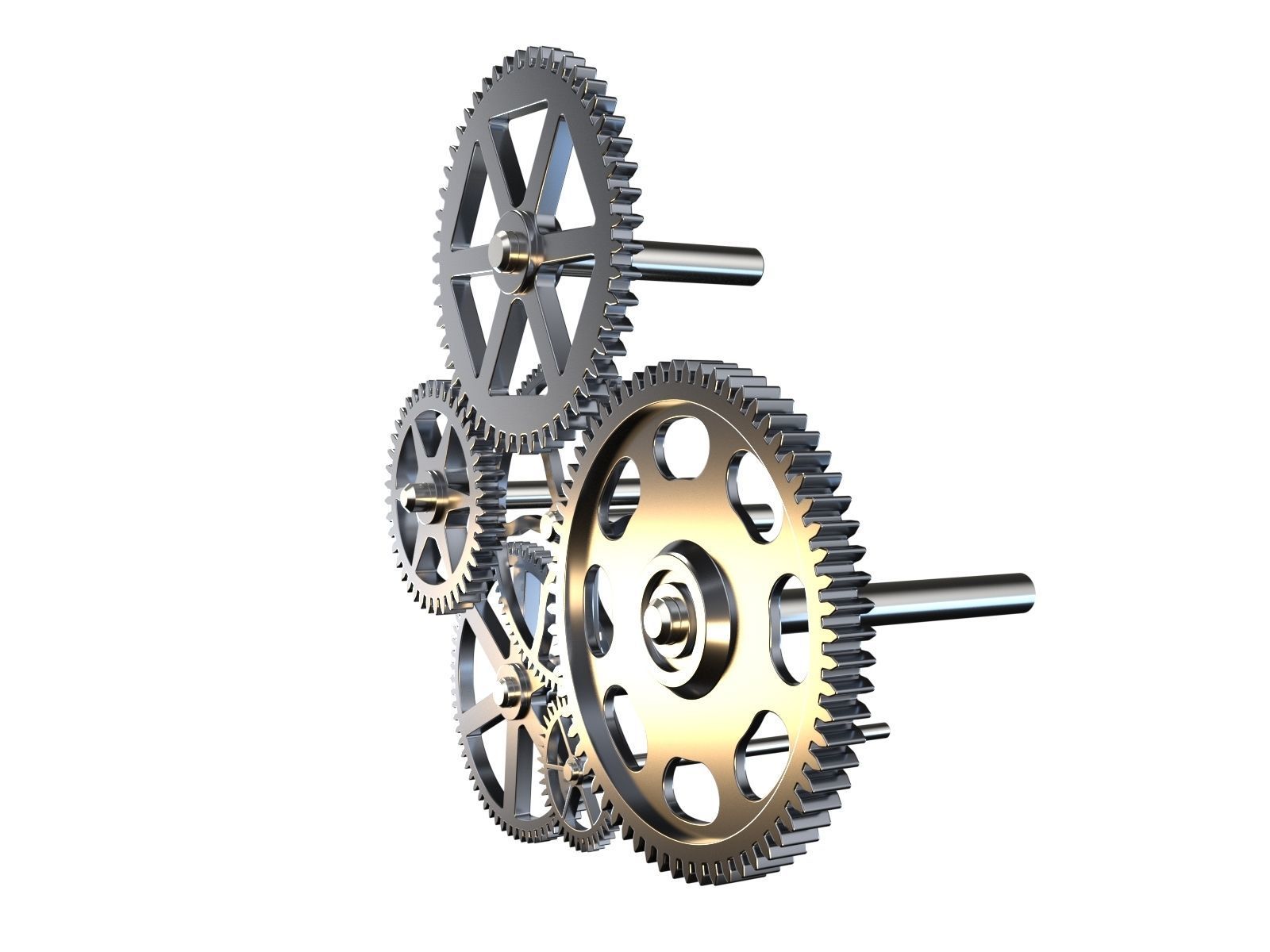 Gear mechanism v4 3D model_7