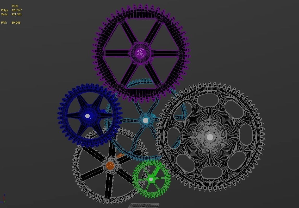Gear mechanism v4 3D model_16