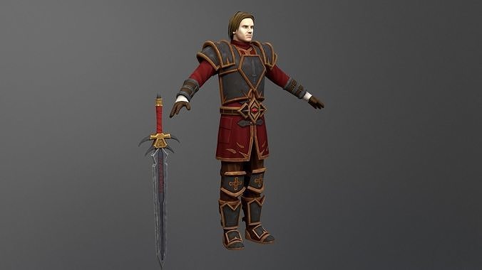 Handpainted Dragon Knight Low-poly 3D model