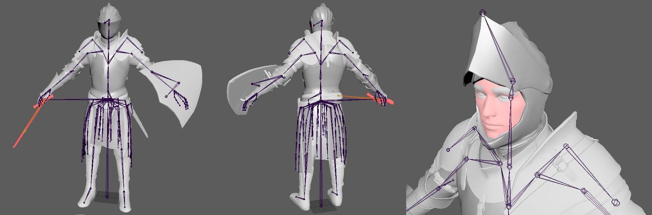 Knight Alex medieval Low-poly 3D model_14