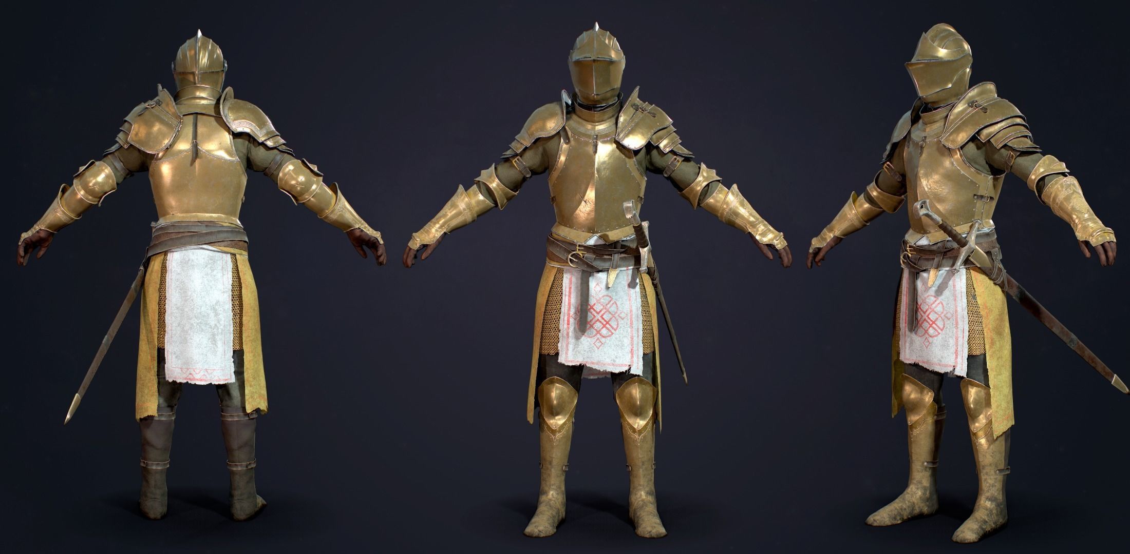 Knight Alex medieval Low-poly 3D model_5