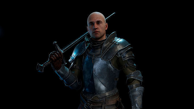 Knight Alex medieval Low-poly 3D model