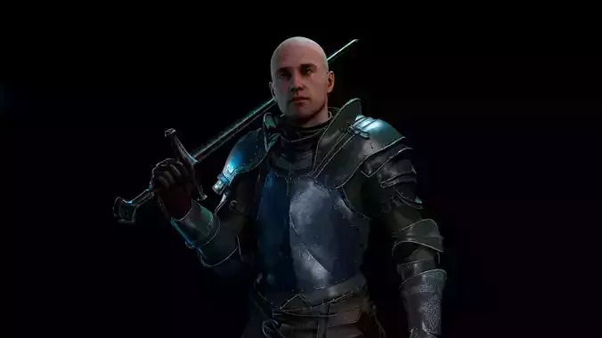 Knight Alex medieval Low-poly 3D model