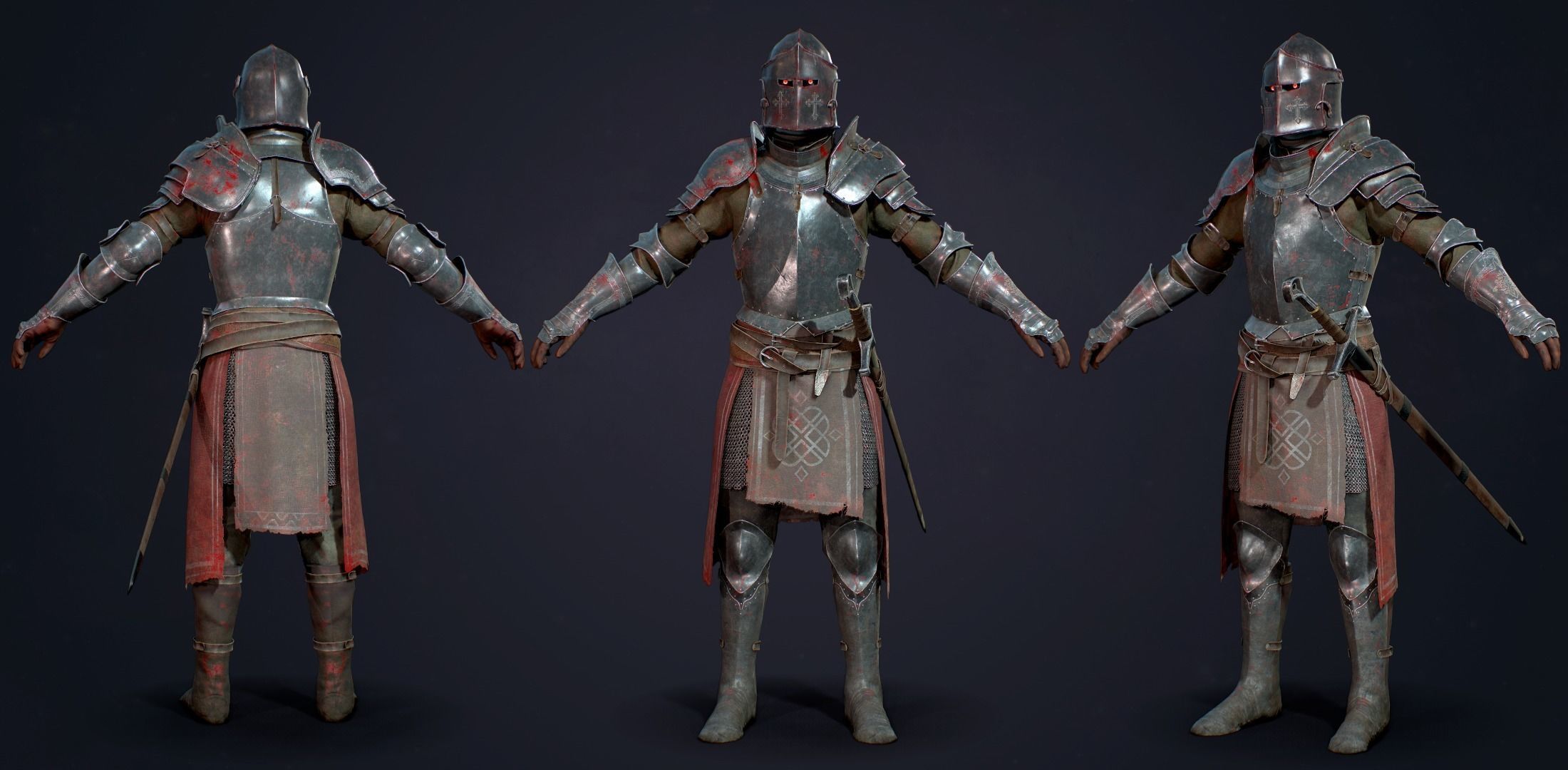 Knight Alex medieval Low-poly 3D model_9