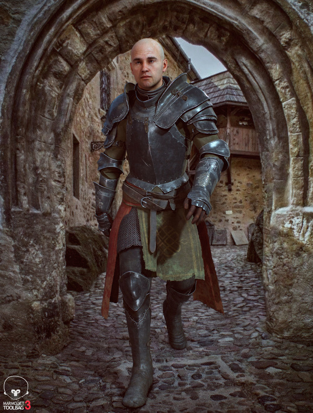 Knight Alex medieval Low-poly 3D model_12