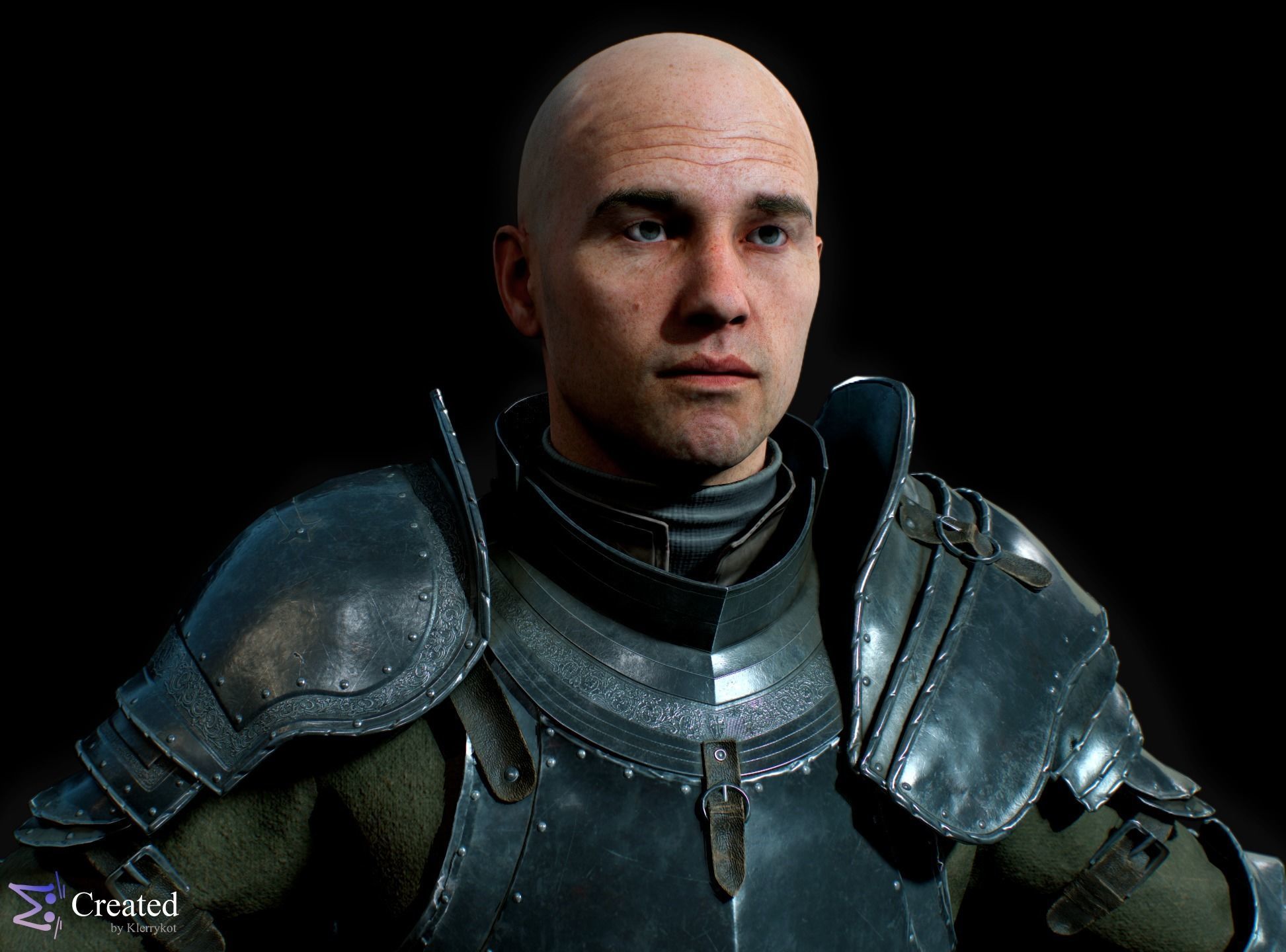 Knight Alex medieval Low-poly 3D model_13