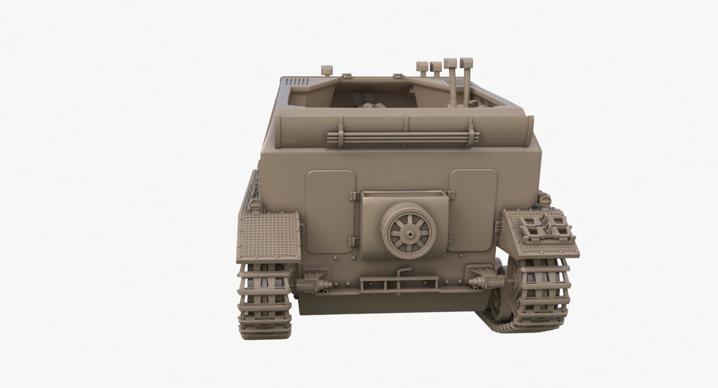 Tank K18 Auf Panzer Clay VRay 3D model_49