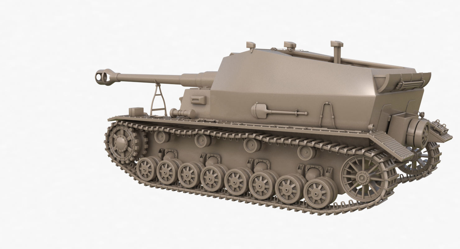 Tank K18 Auf Panzer Clay VRay 3D model_54