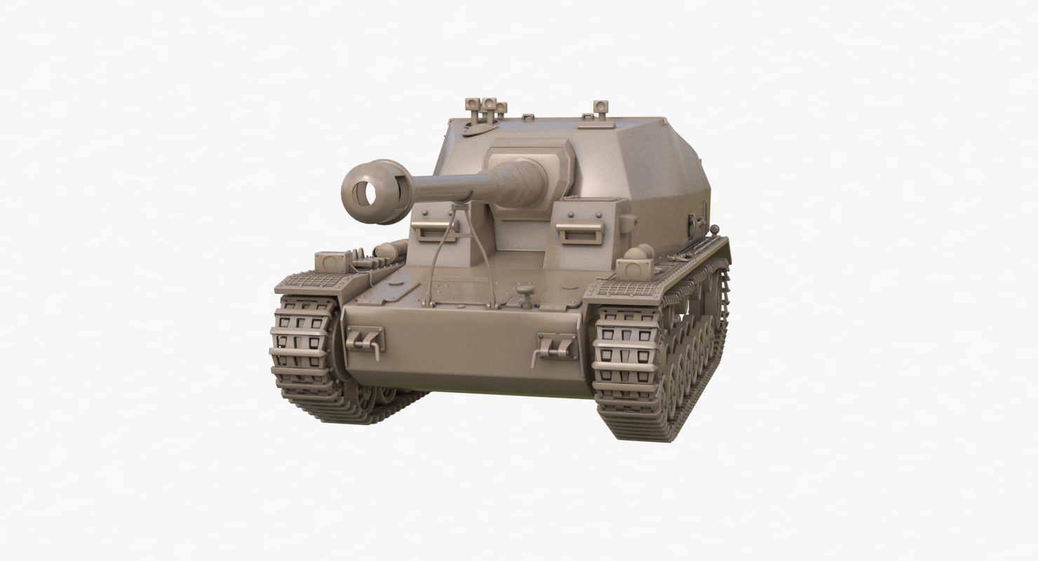 Tank K18 Auf Panzer Clay VRay 3D model_29