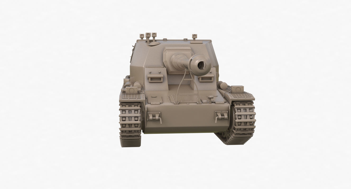 Tank K18 Auf Panzer Clay VRay 3D model_31