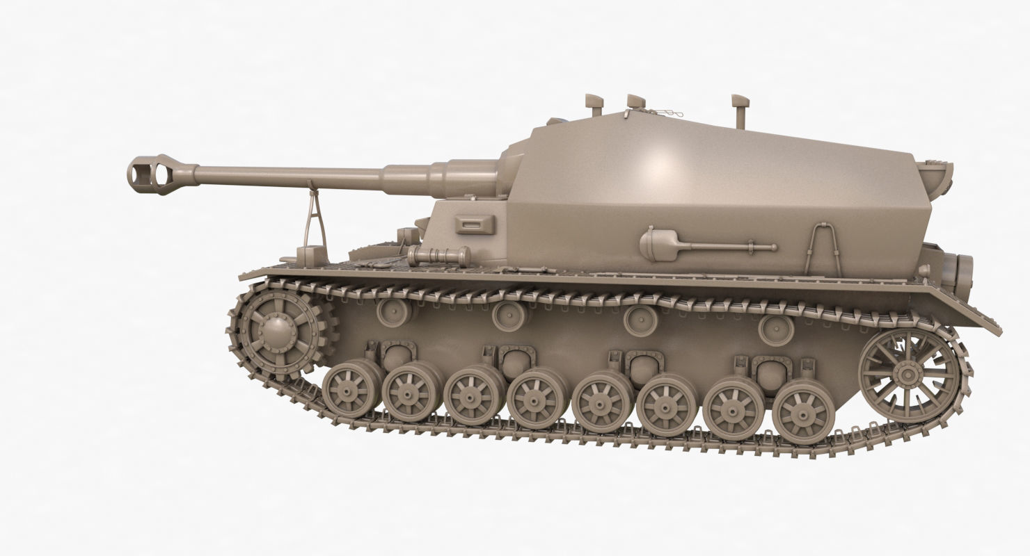 Tank K18 Auf Panzer Clay VRay 3D model_56
