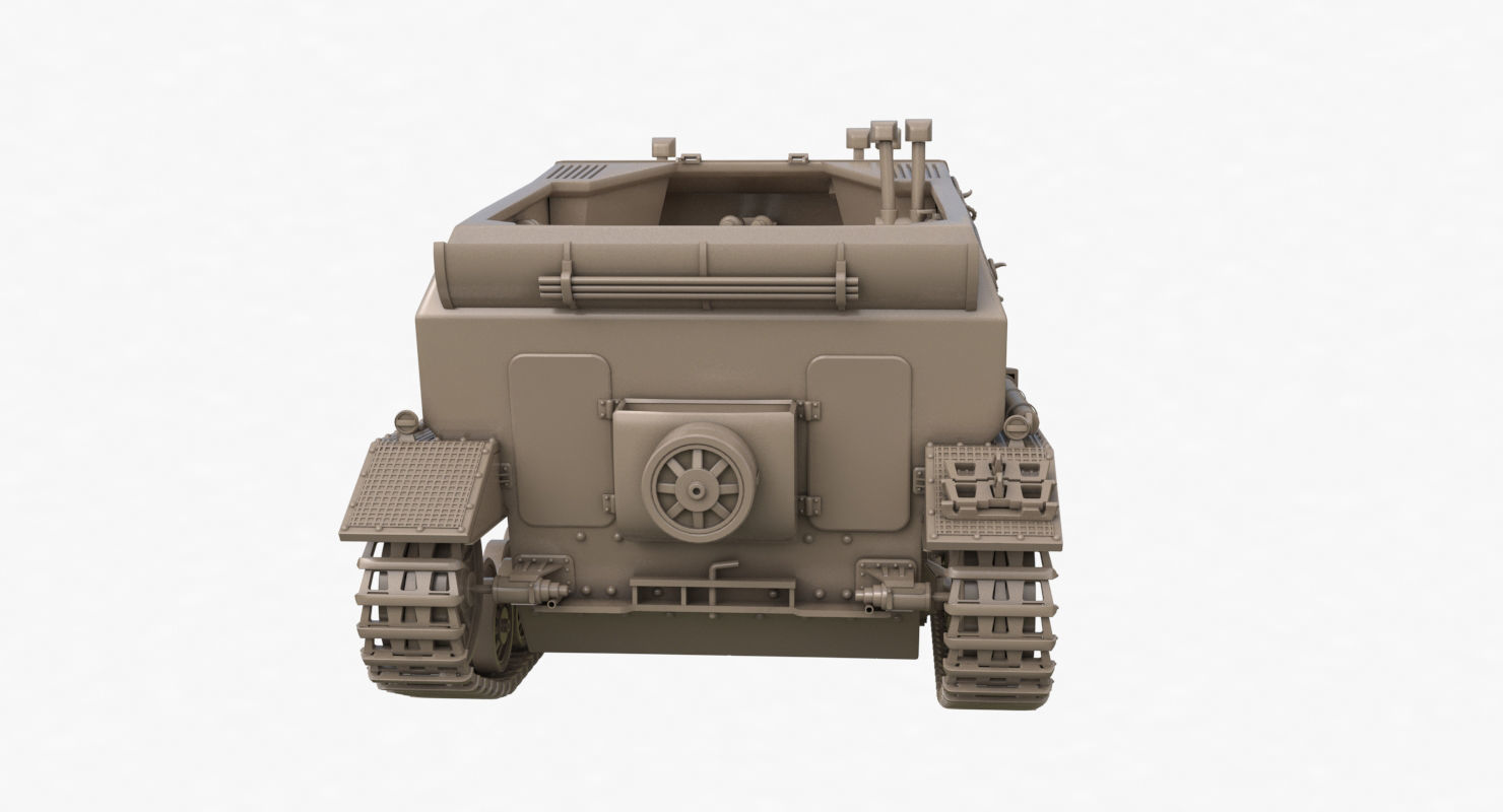 Tank K18 Auf Panzer Clay VRay 3D model_48