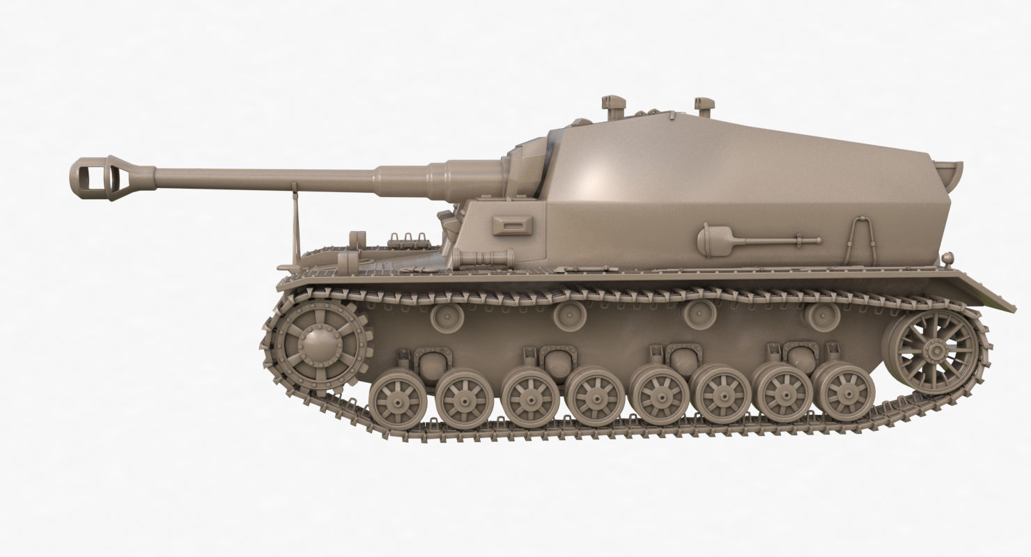 Tank K18 Auf Panzer Clay VRay 3D model_58