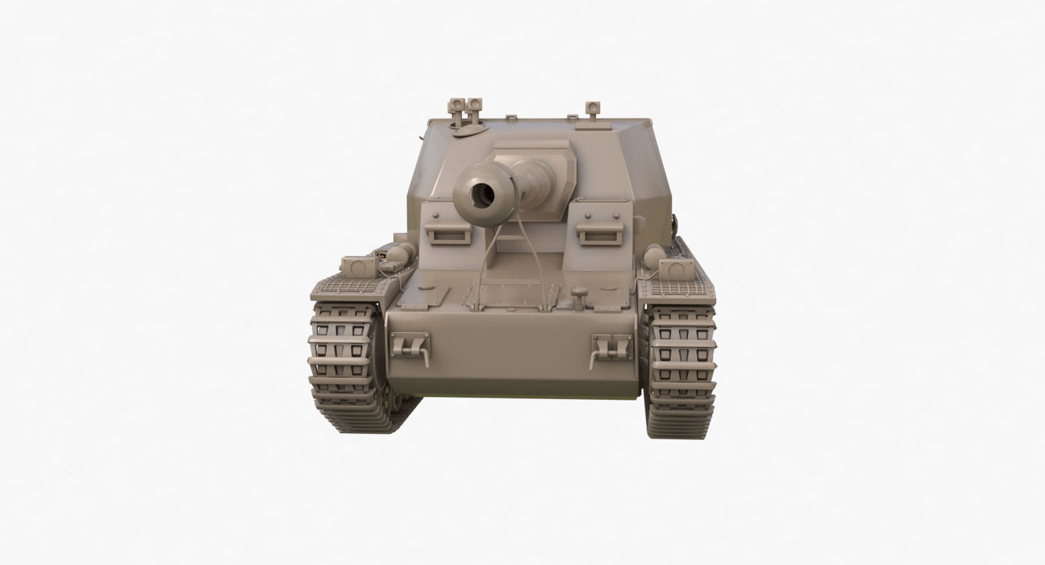 Tank K18 Auf Panzer Clay VRay 3D model_30