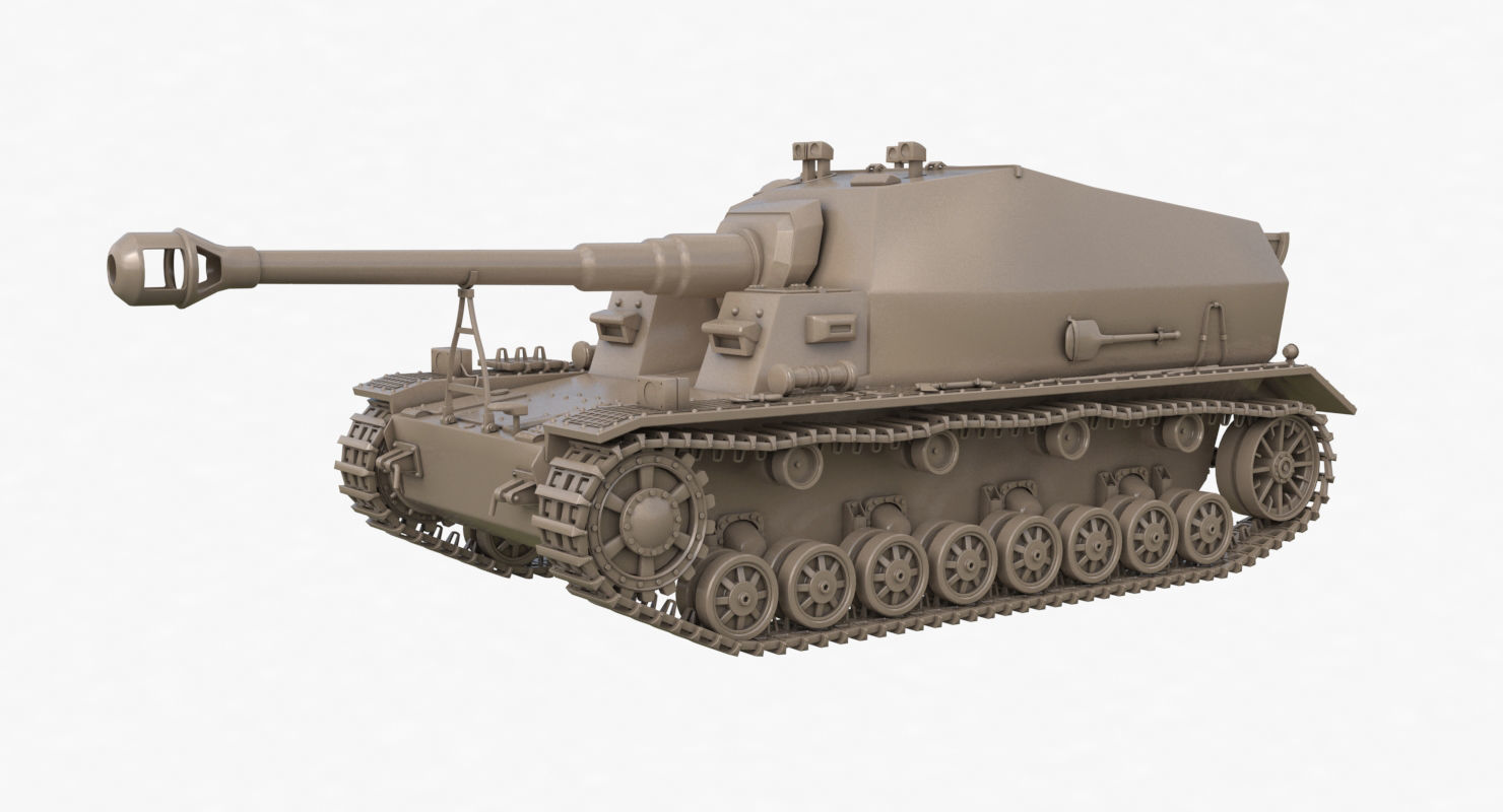 Tank K18 Auf Panzer Clay VRay 3D model_61