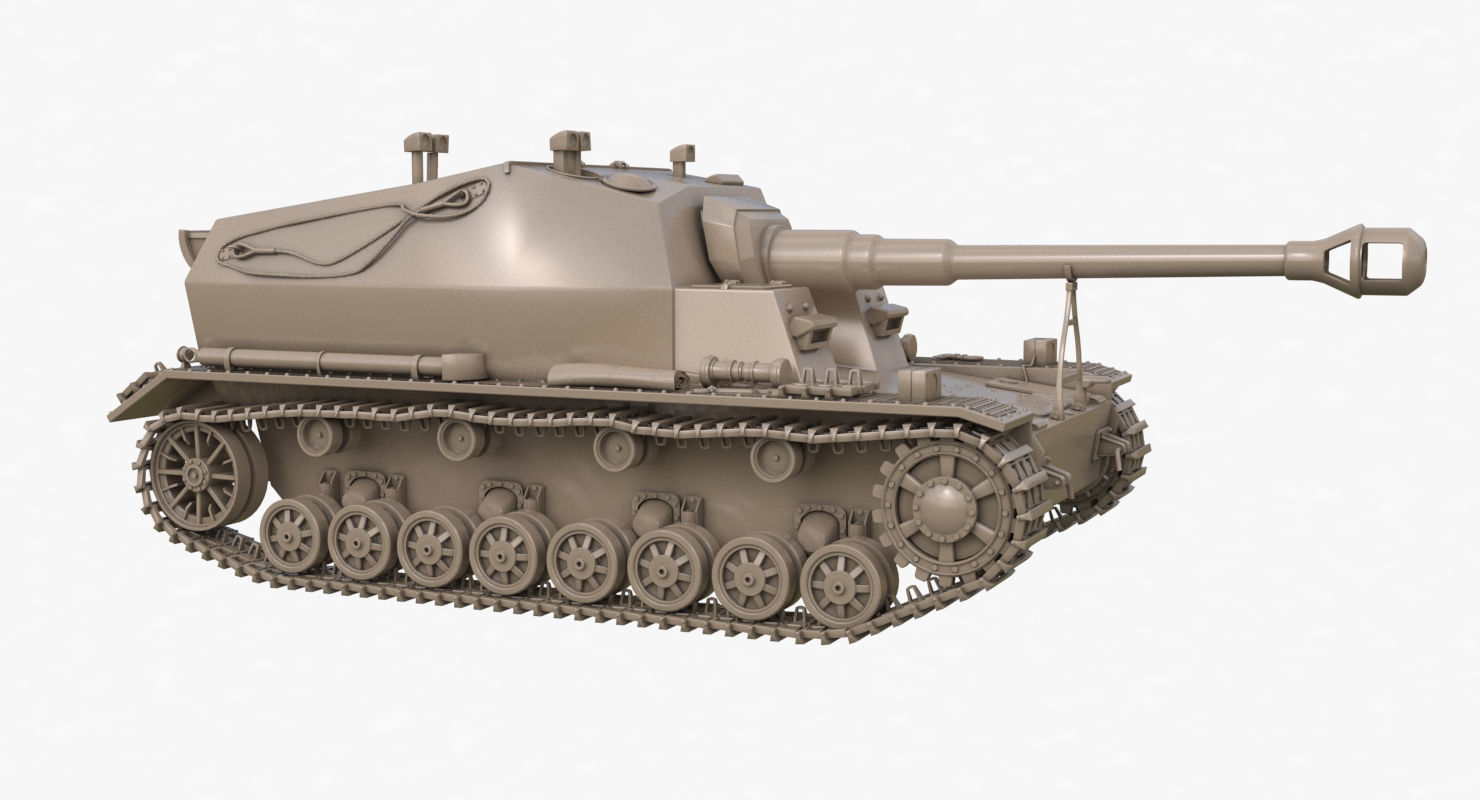 Tank K18 Auf Panzer Clay VRay 3D model_37