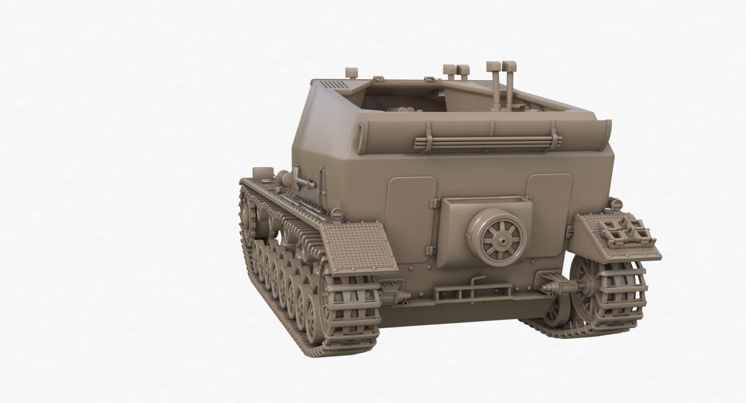 Tank K18 Auf Panzer Clay VRay 3D model_50
