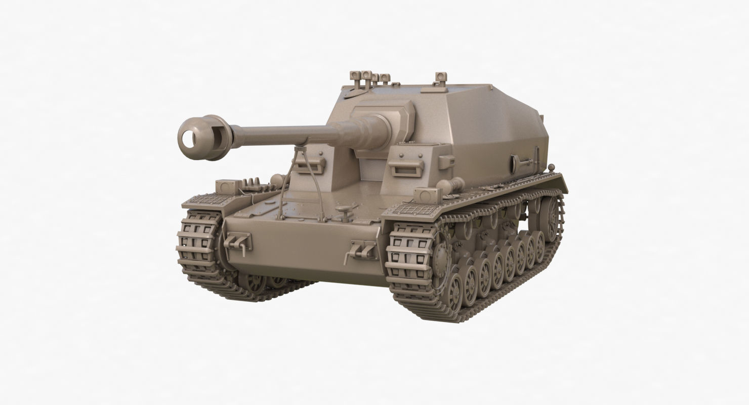 Tank K18 Auf Panzer Clay VRay 3D model_28