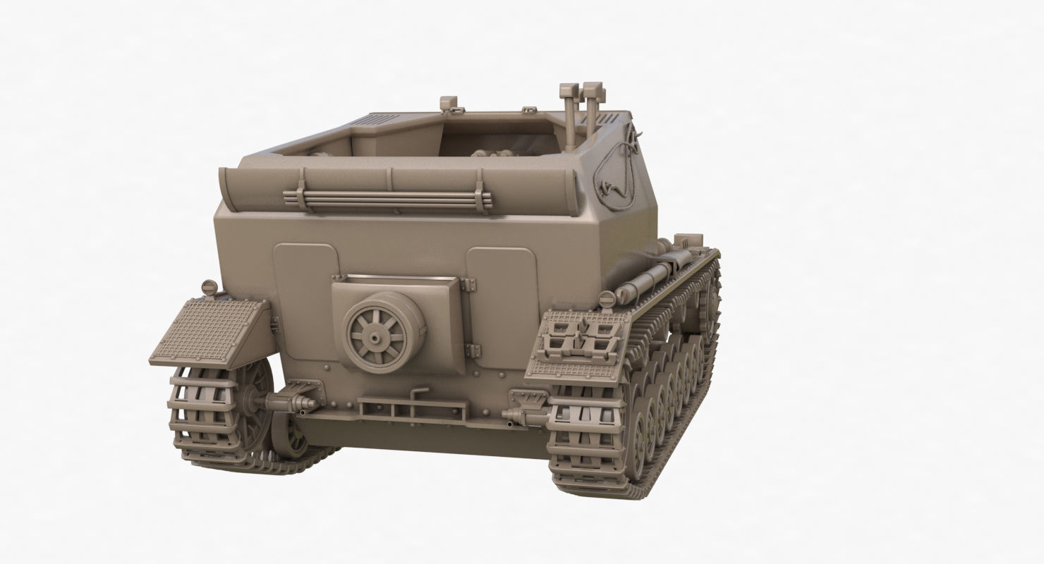 Tank K18 Auf Panzer Clay VRay 3D model_47
