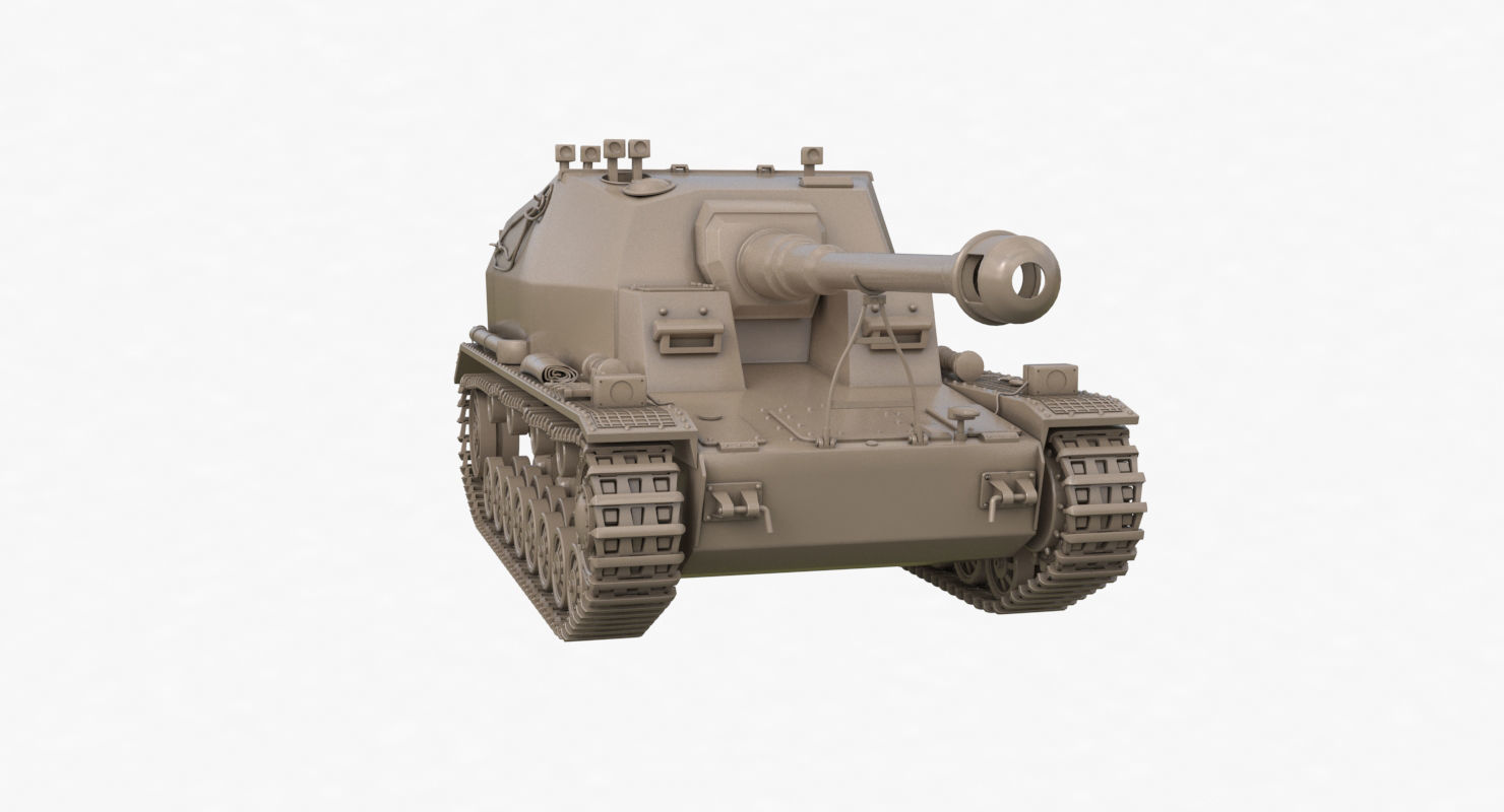 Tank K18 Auf Panzer Clay VRay 3D model_32