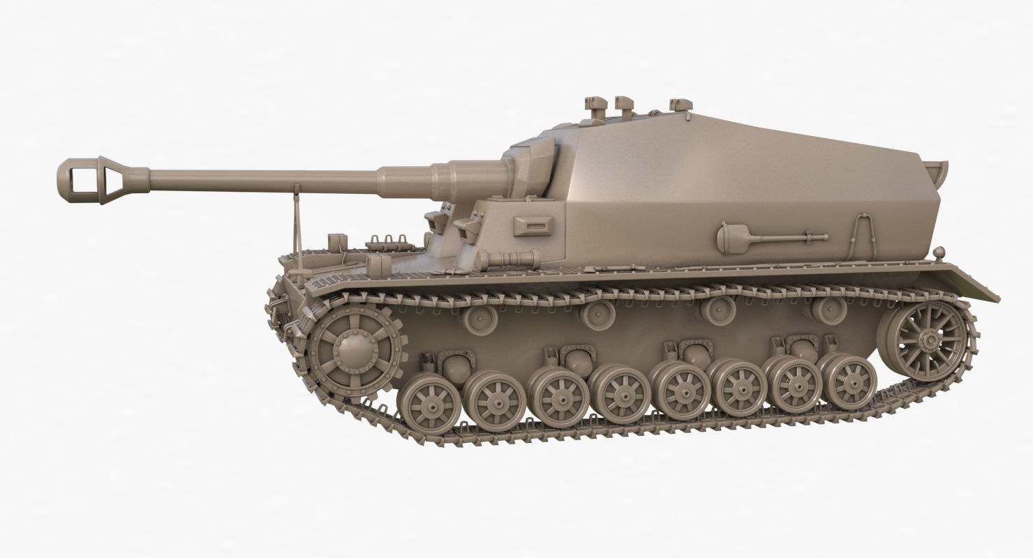 Tank K18 Auf Panzer Clay VRay 3D model_59