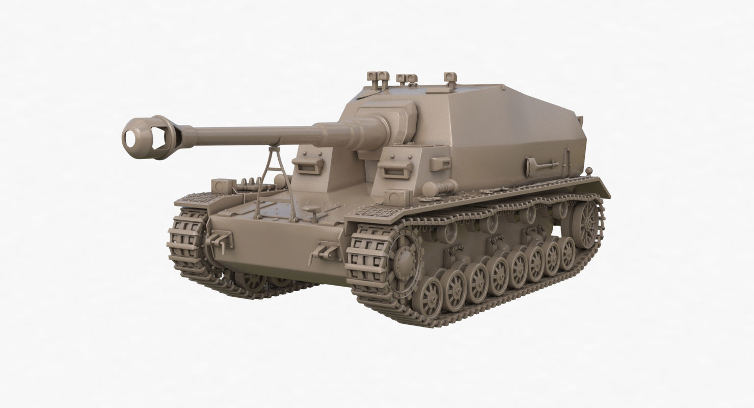 Tank K18 Auf Panzer Clay VRay 3D model_27