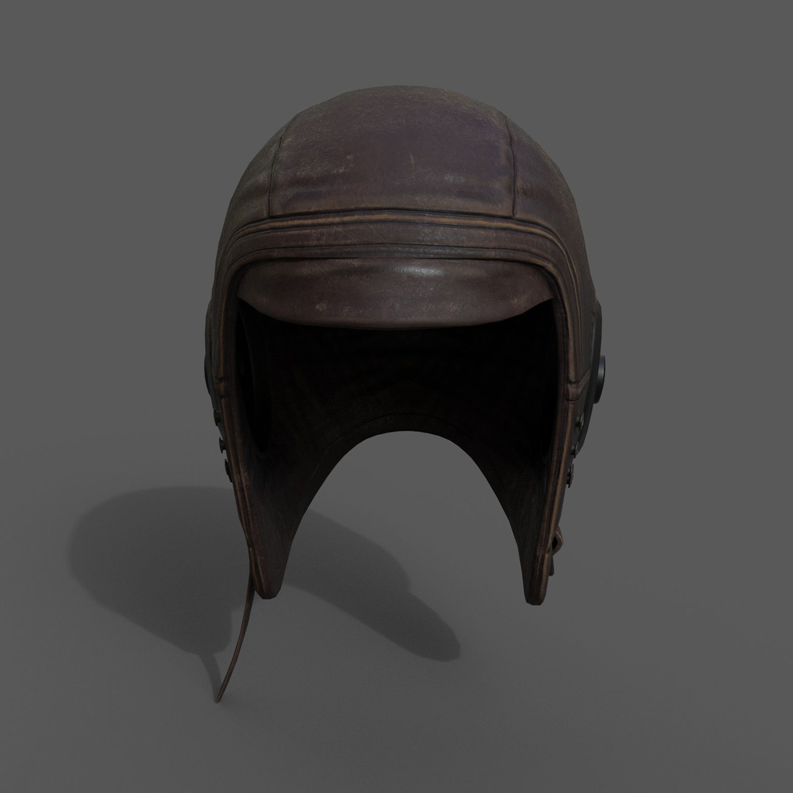 Helmet scifi pilot retro military  Low-poly 3D model_1